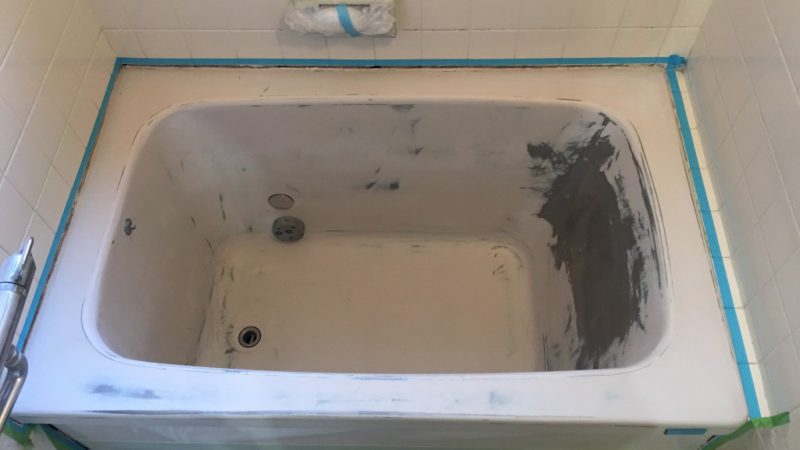 浴槽の塗装修理